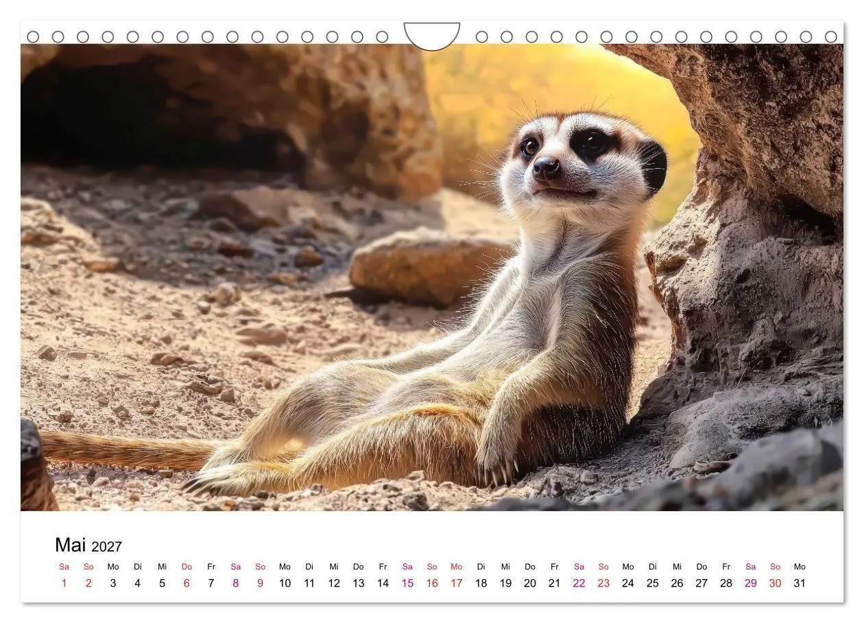 Bild: 9783516957129 | Erdmännchen - klein, frech, neugierig (Wandkalender 2027 DIN A4...