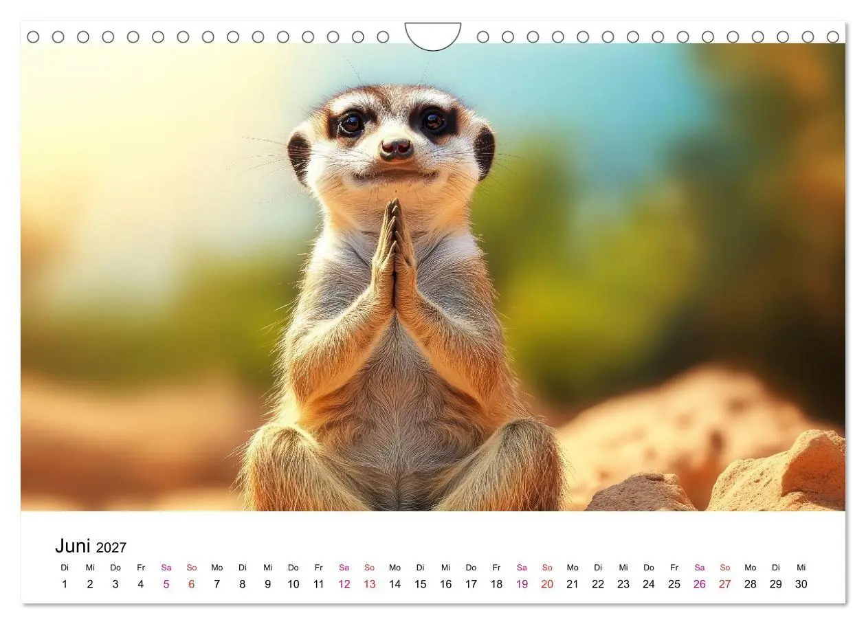Bild: 9783516957129 | Erdmännchen - klein, frech, neugierig (Wandkalender 2027 DIN A4...
