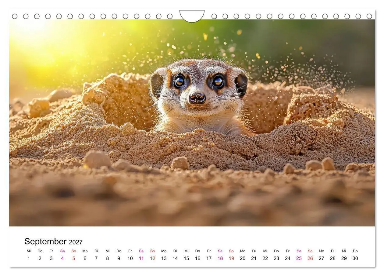 Bild: 9783516957129 | Erdmännchen - klein, frech, neugierig (Wandkalender 2027 DIN A4...