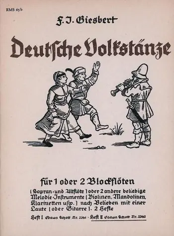 Cover: 9790001037129 | Deutsche Volkstänze Band 2 für 1-2 Blockflöten (SA) | Giesbert | Buch