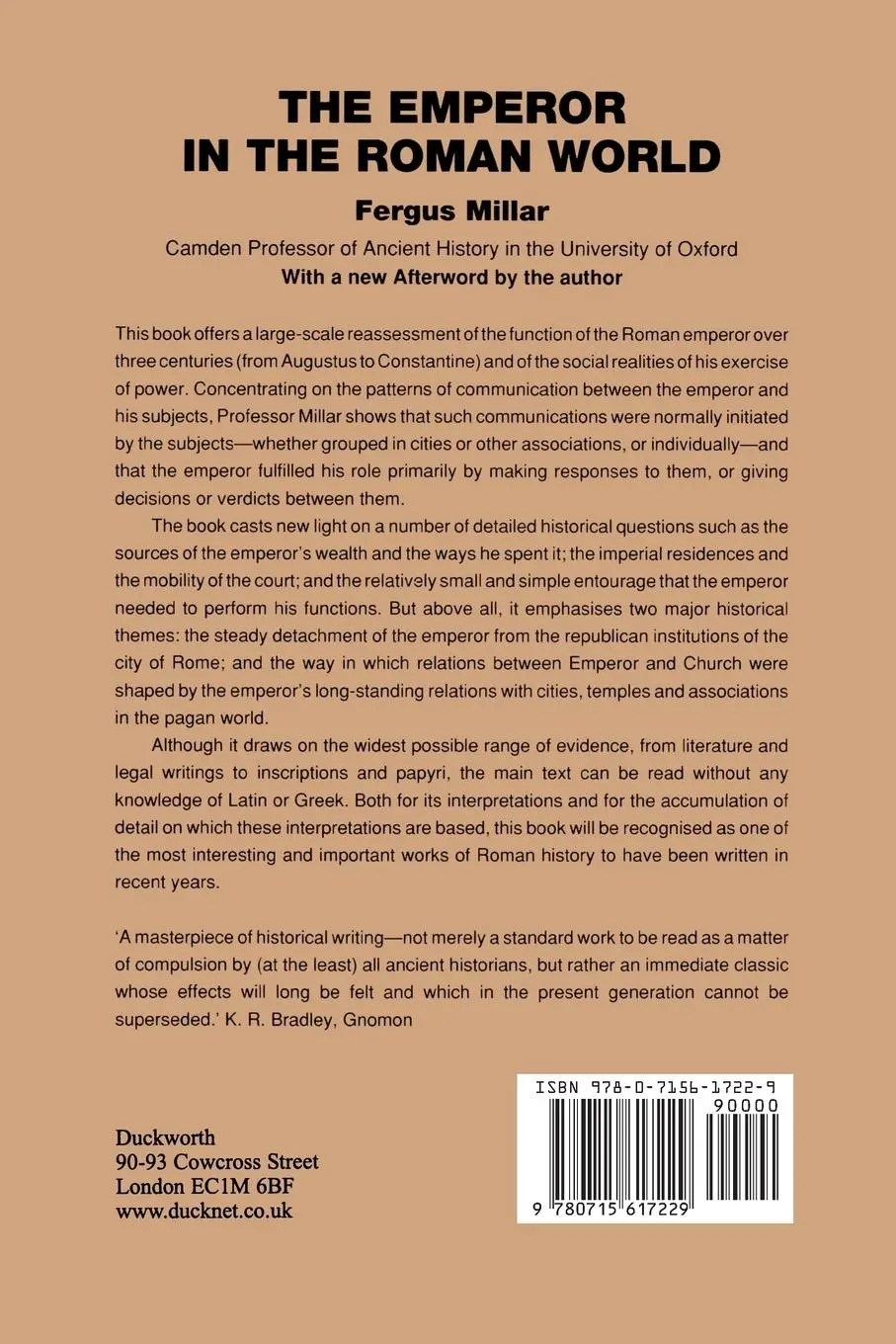 Rückseite: 9780715617229 | Emperor in the Roman World | Richard Miller (u. a.) | Taschenbuch