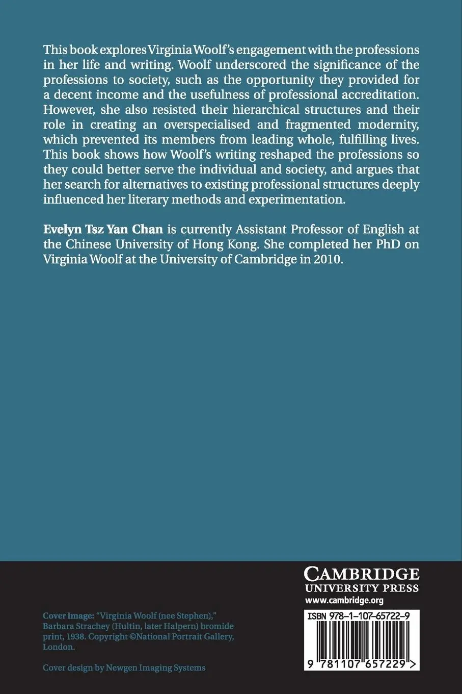 Rückseite: 9781107657229 | Virginia Woolf and the Professions | Evelyn Tsz Yan Chan | Taschenbuch