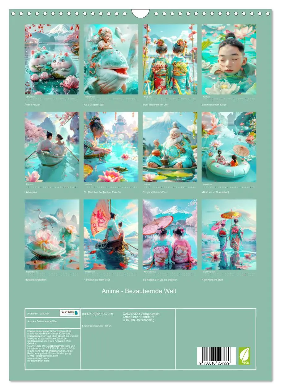 Bild: 9783516257229 | Animé - Bezaubernde Welt (Wandkalender 2026 DIN A3 hoch), CALVENDO...