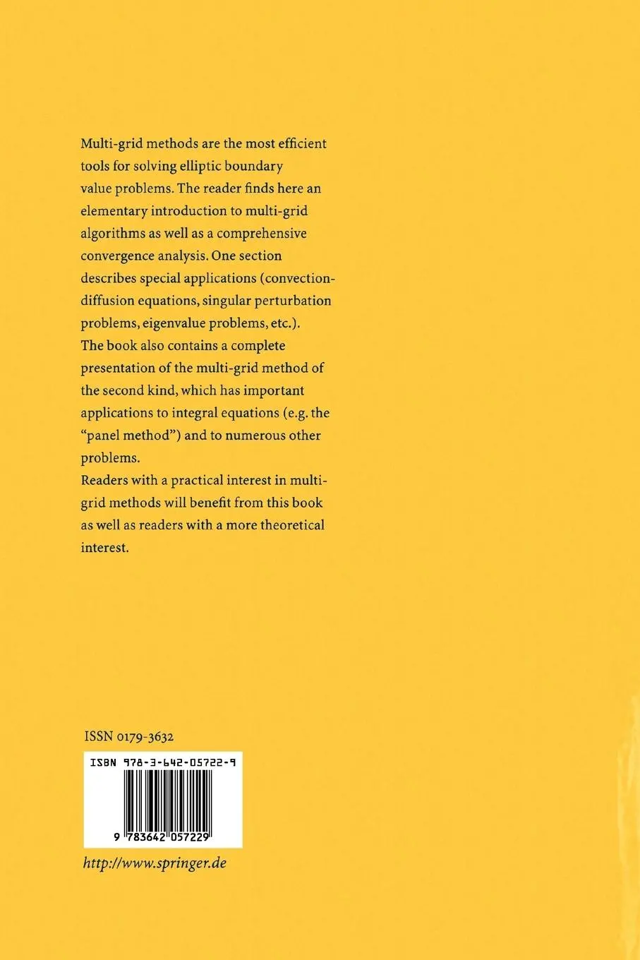 Rückseite: 9783642057229 | Multi-Grid Methods and Applications | Wolfgang Hackbusch | Taschenbuch