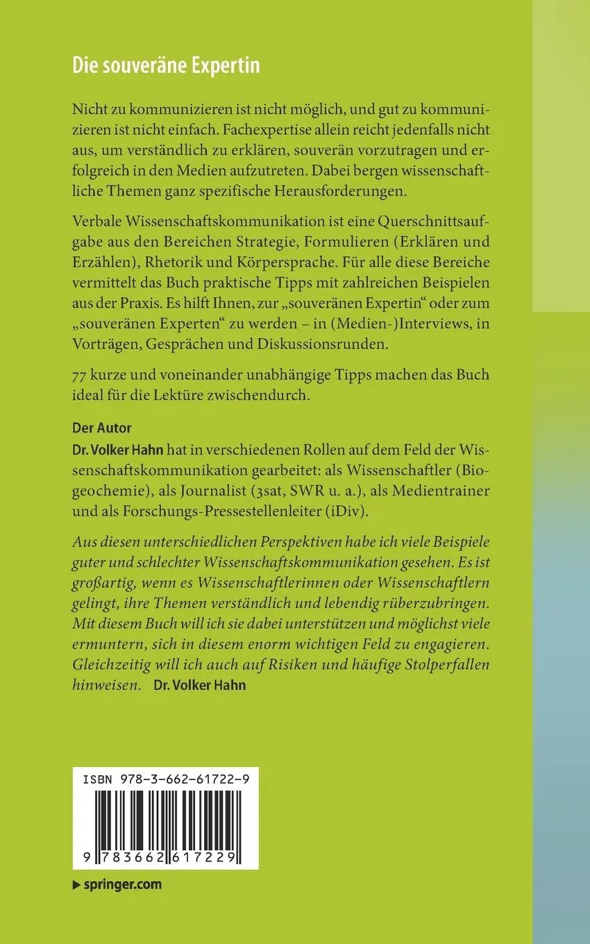 Rückseite: 9783662617229 | Die souveräne Expertin - 77 Tipps für die verbale...
