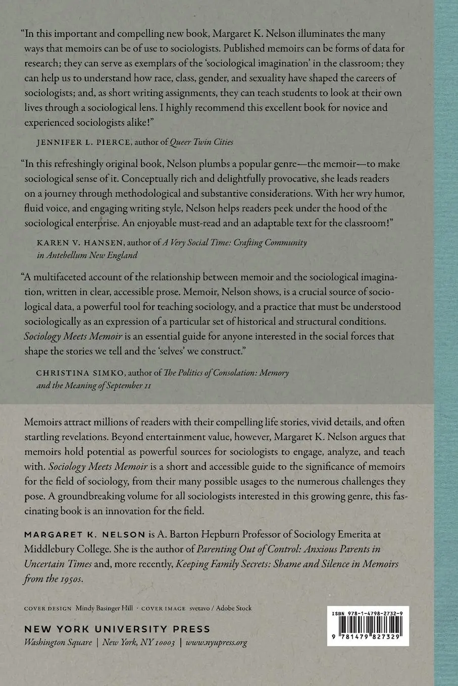 Rückseite: 9781479827329 | Sociology Meets Memoir | An Exploration of Narrative and Method | Buch