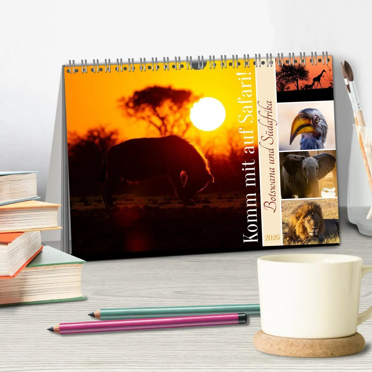 Bild: 9783516627329 | Komm mit auf Safari! Botswana und Südafrika (Tischkalender 2026 DIN...