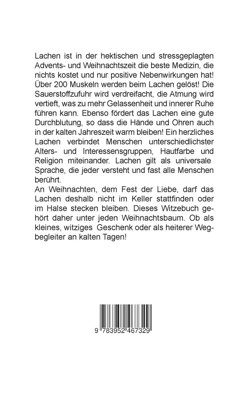 Rückseite: 9783952467329 | Witze zur Advents- und Weihnachtszeit | Christian Hablützel | Buch