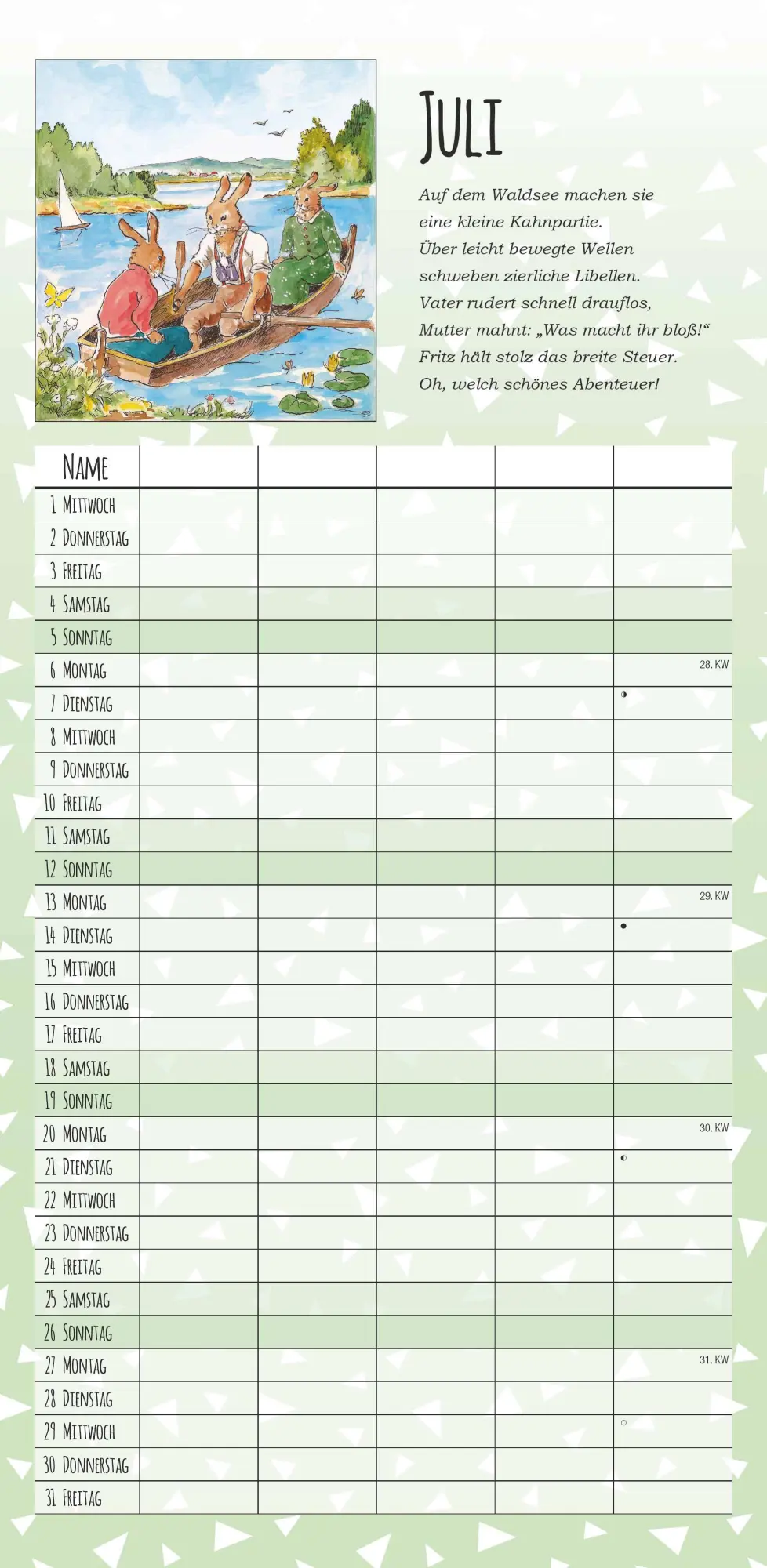 Bild: 4069095007529 | Familienplaner Häschenschule 2026 - Familien-Timer 22x45 cm - mit...