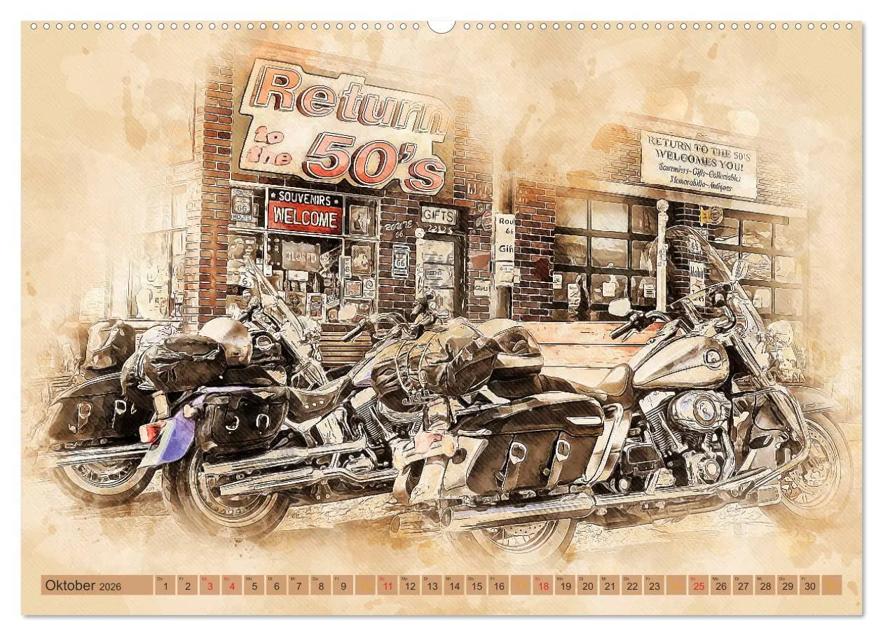 Bild: 9783457687529 | Route 66 - 2451 Meilen Nostalgie (hochwertiger Premium Wandkalender...