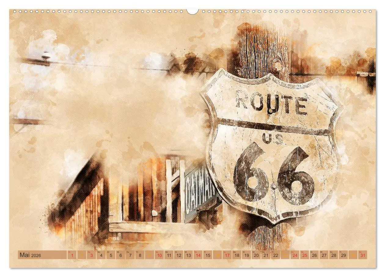 Bild: 9783457687529 | Route 66 - 2451 Meilen Nostalgie (hochwertiger Premium Wandkalender...