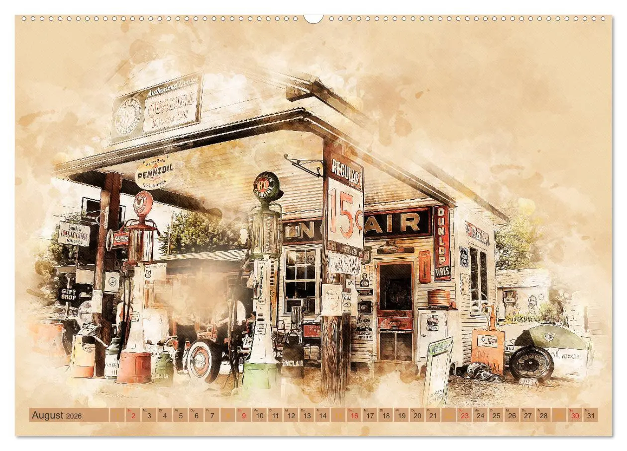 Bild: 9783457687529 | Route 66 - 2451 Meilen Nostalgie (hochwertiger Premium Wandkalender...