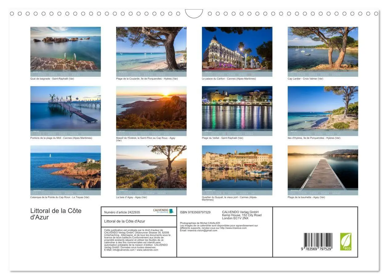 Bild: 9783569797529 | Littoral de la Côte d'Azur (Calendrier mural 2027 DIN A3 vertical),...