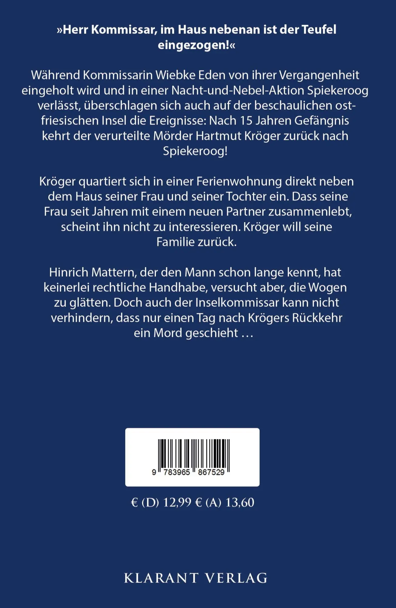 Rückseite: 9783965867529 | Spiekerooger Rückkehr. Ostfrieslandkrimi | Marc Freund | Taschenbuch