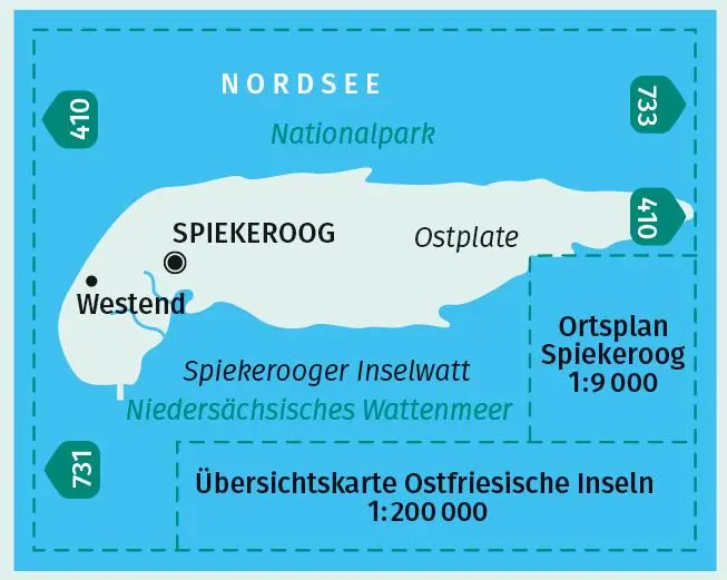 Bild: 9783990447529 | KOMPASS Wanderkarte 732 Spiekeroog im Nationalpark...
