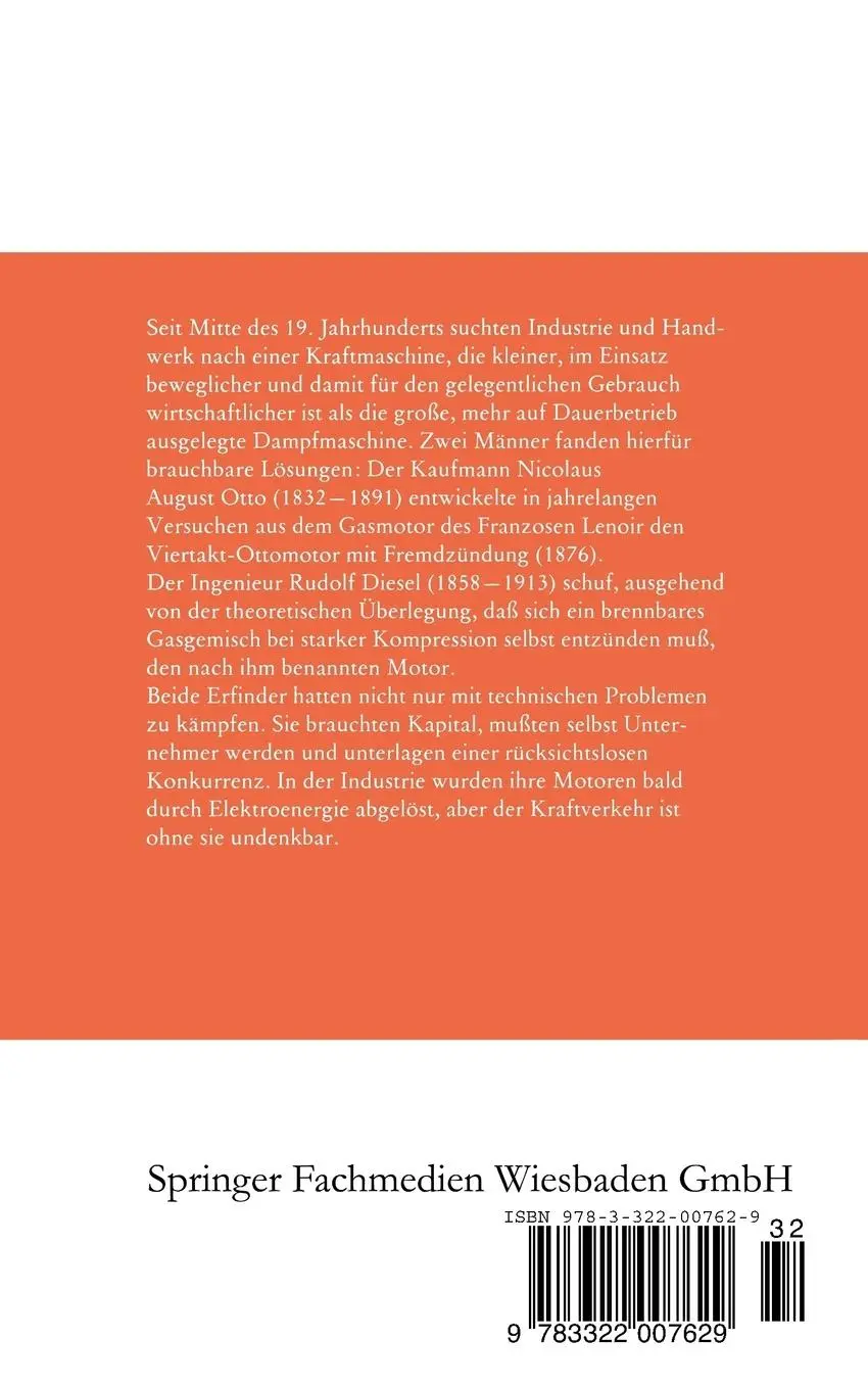 Rückseite: 9783322007629 | Nicolaus August Otto Rudolf Diesel | Hans L Sittauer | Taschenbuch