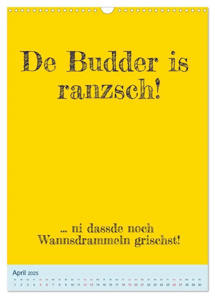 Bild: 9783435897629 | Ningelnäsorum! Mundart und Dialekt Kalender Sachsen (Wandkalender...