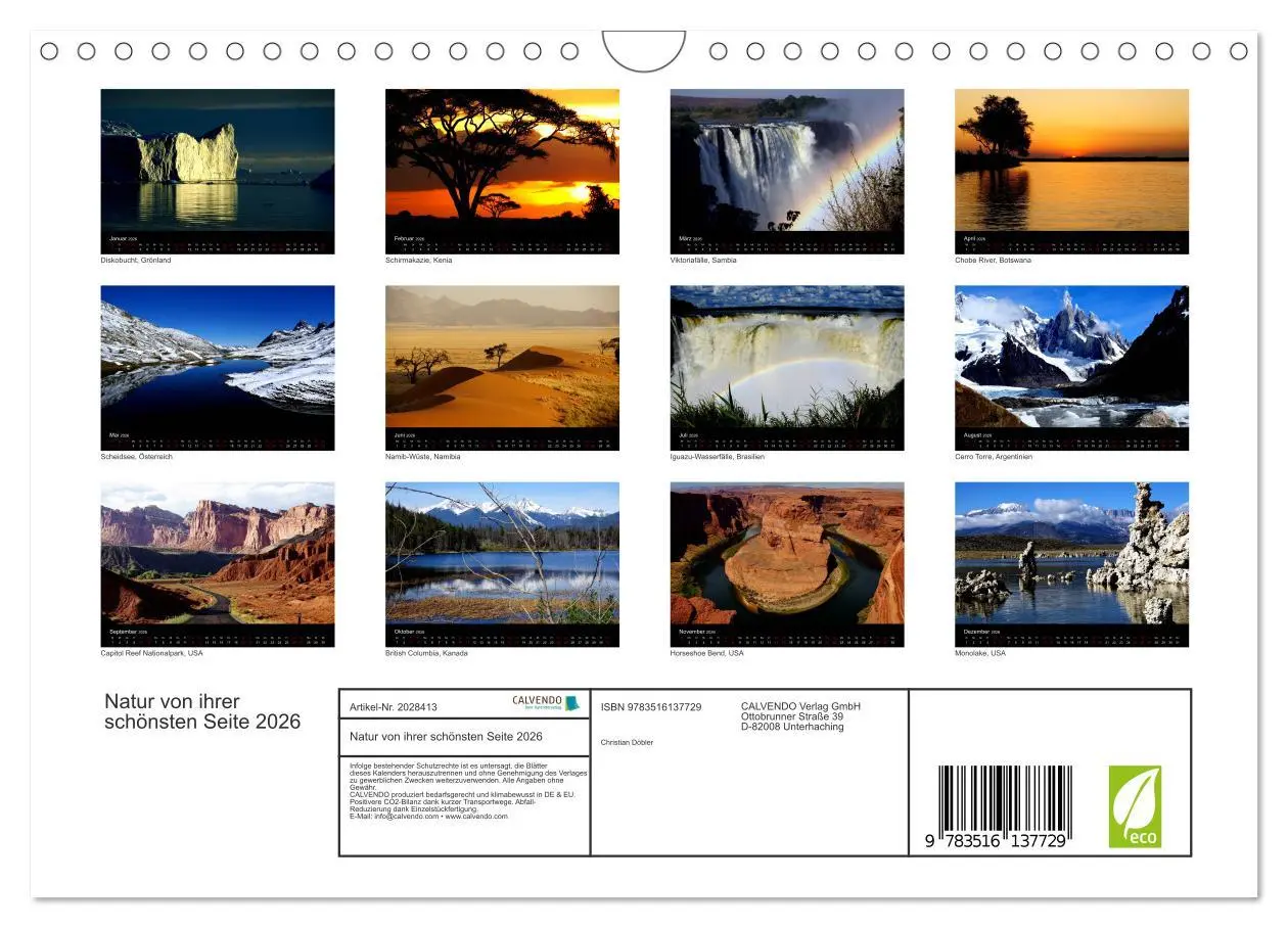 Bild: 9783516137729 | Natur von ihrer schönsten Seite 2026 (Wandkalender 2026 DIN A4...