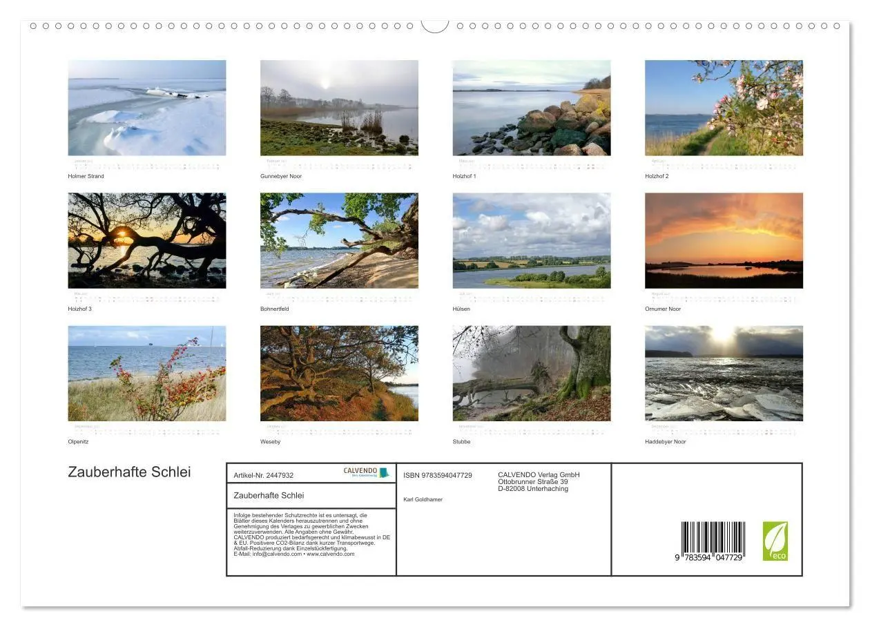 Bild: 9783594047729 | Zauberhafte Schlei (hochwertiger Premium Wandkalender 2027 DIN A2...