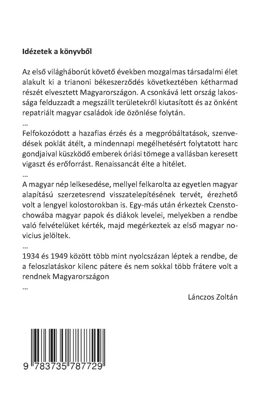 Rückseite: 9783735787729 | A Gellérthegyi Sziklatemplom és Kolostor története | Zoltán Lánczos
