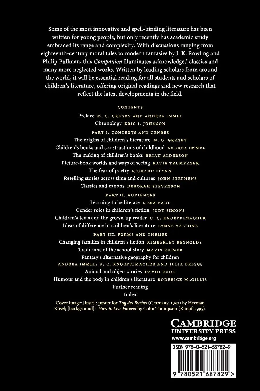 Rückseite: 9780521687829 | The Cambridge Companion to Children's Literature | Grenby (u. a.)