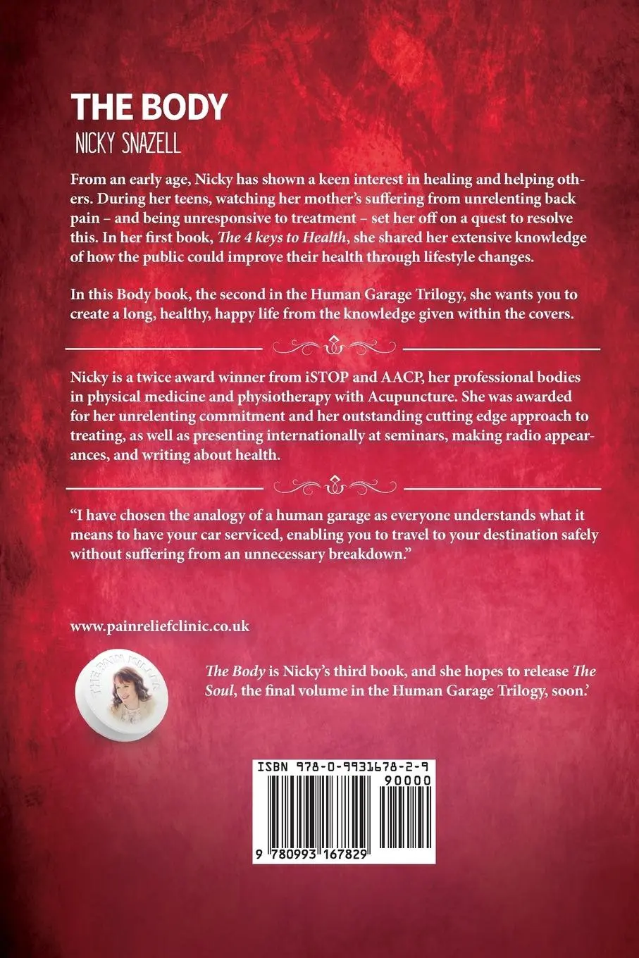Rückseite: 9780993167829 | The Body | Volume 2 of The Human Garage Trilogy | Nicky J Snazell
