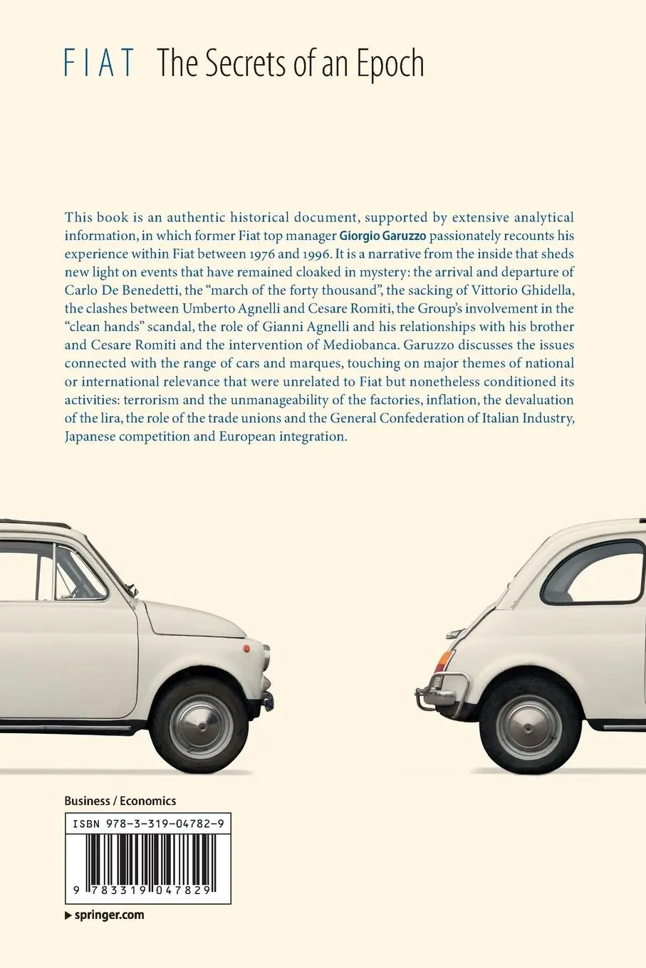 Rückseite: 9783319047829 | Fiat | The Secrets of an Epoch | Giorgio Garuzzo | Taschenbuch | xxiv