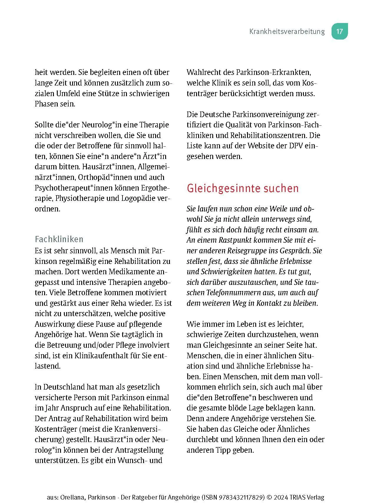 Bild: 9783432117829 | Parkinson. Der Ratgeber für Angehörige | Amy Orellana | Taschenbuch