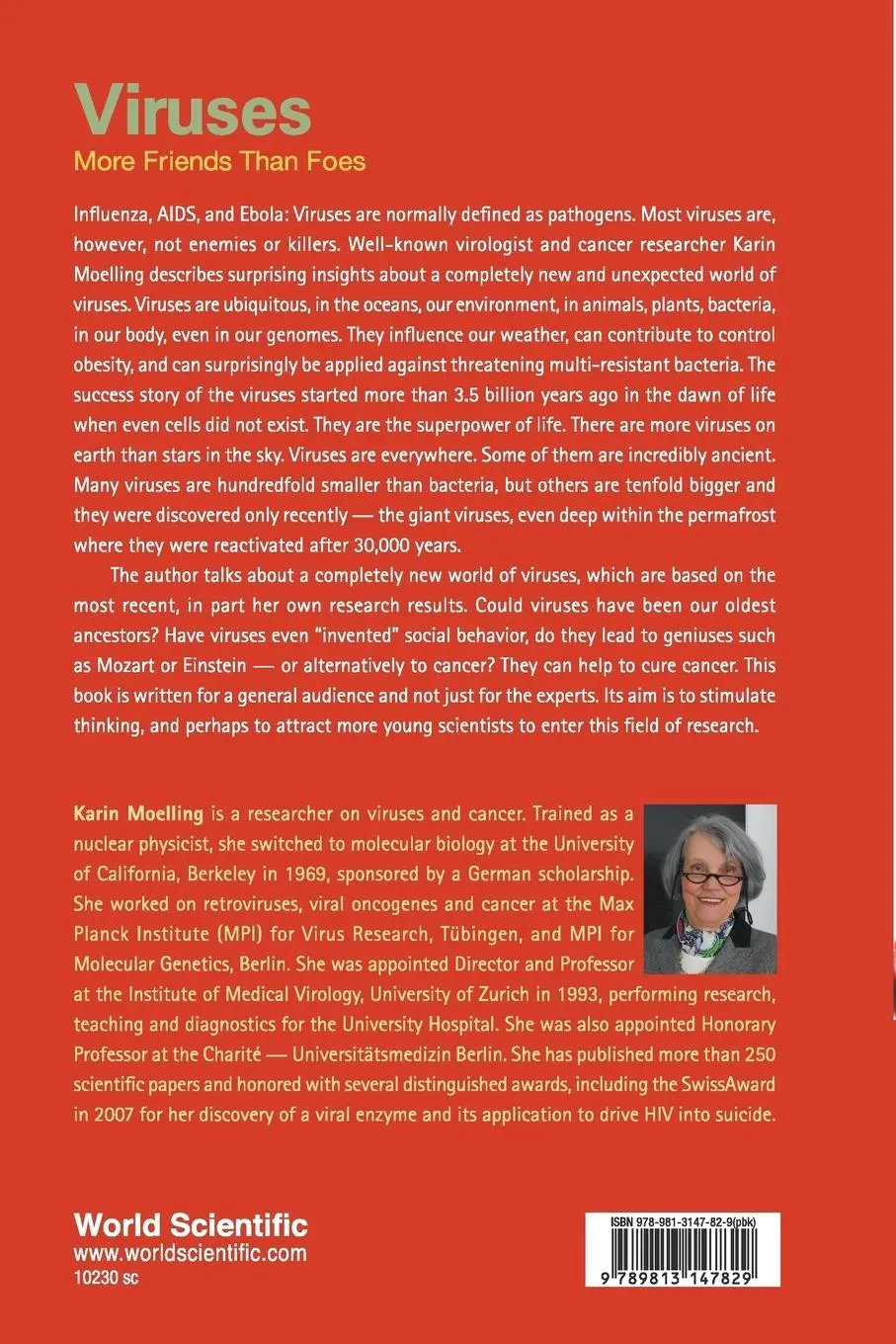 Rückseite: 9789813147829 | VIRUSES | MORE FRIENDS THAN FOES | Karin Moelling | Taschenbuch | 2016