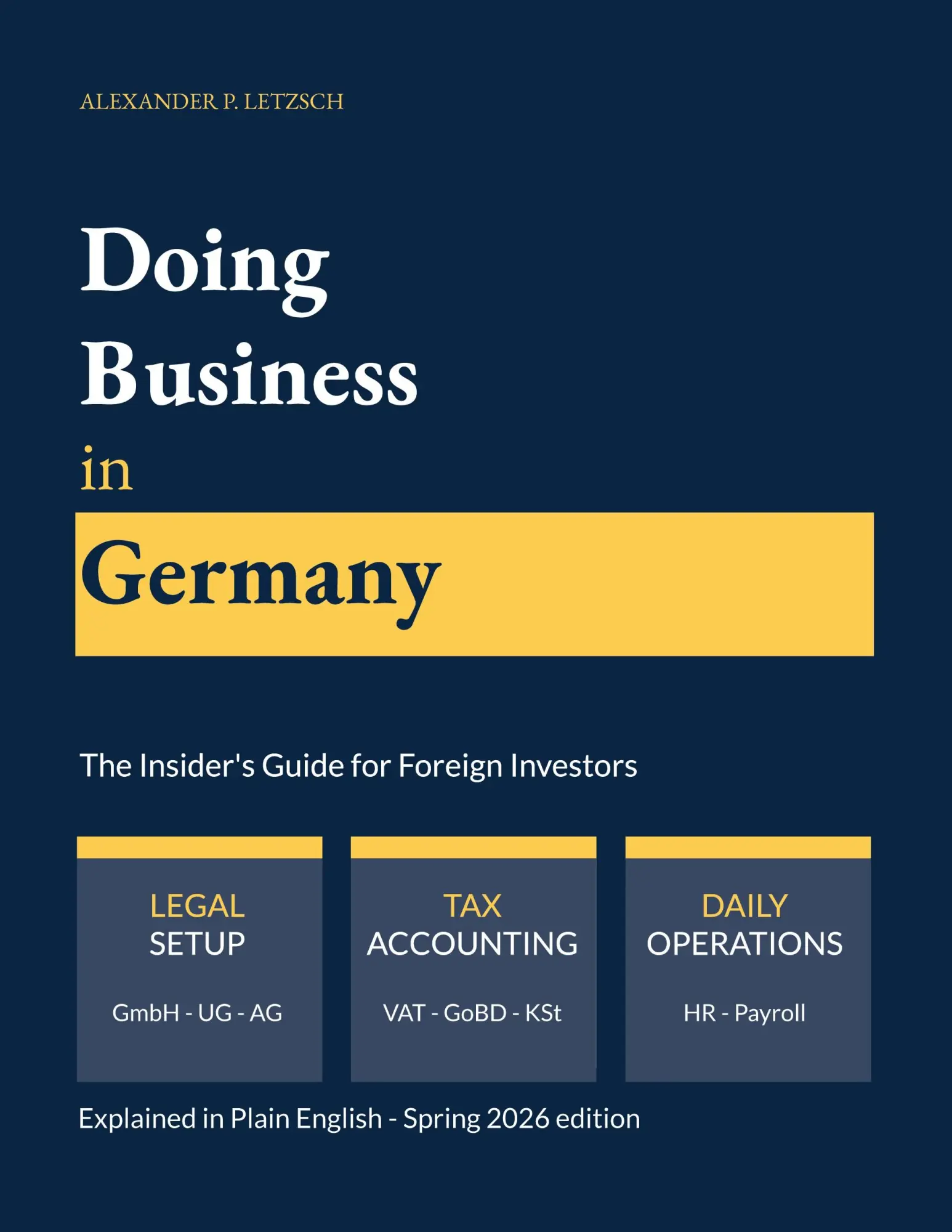 Cover: 9789918017829 | Doing Business in Germany - The Insider's Guide for Foreign Investors