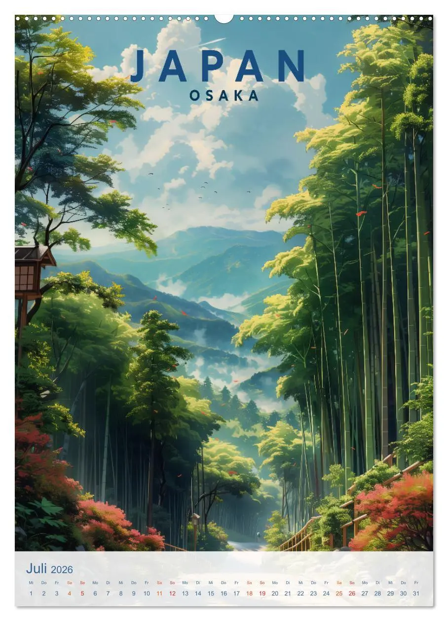 Bild: 9783457267929 | Japan - Old School Poster Style (Wandkalender 2026 DIN A2 hoch),...