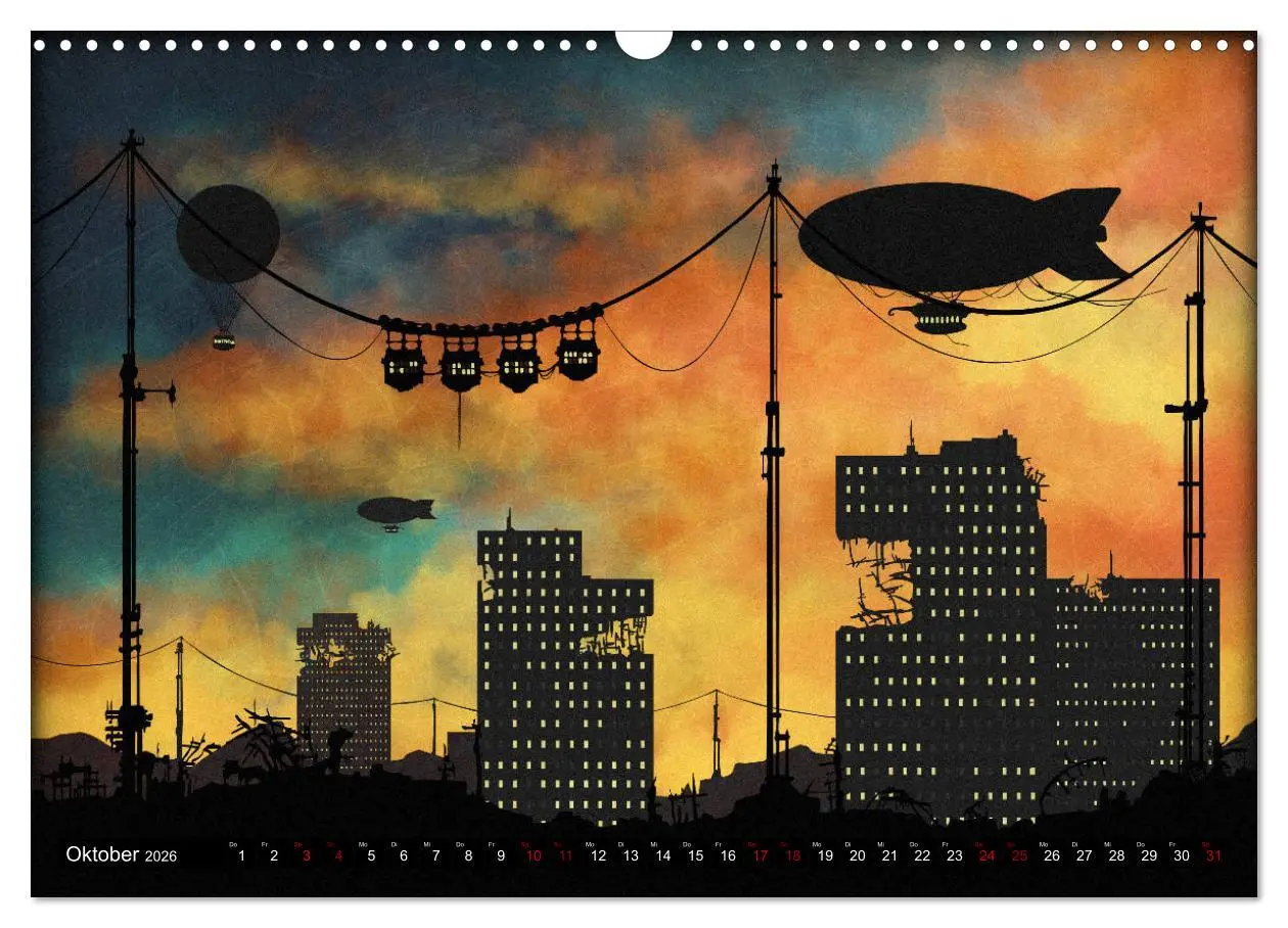 Bild: 9783457887929 | Luftschiffe über fremden Landschaften (Wandkalender 2026 DIN A3...