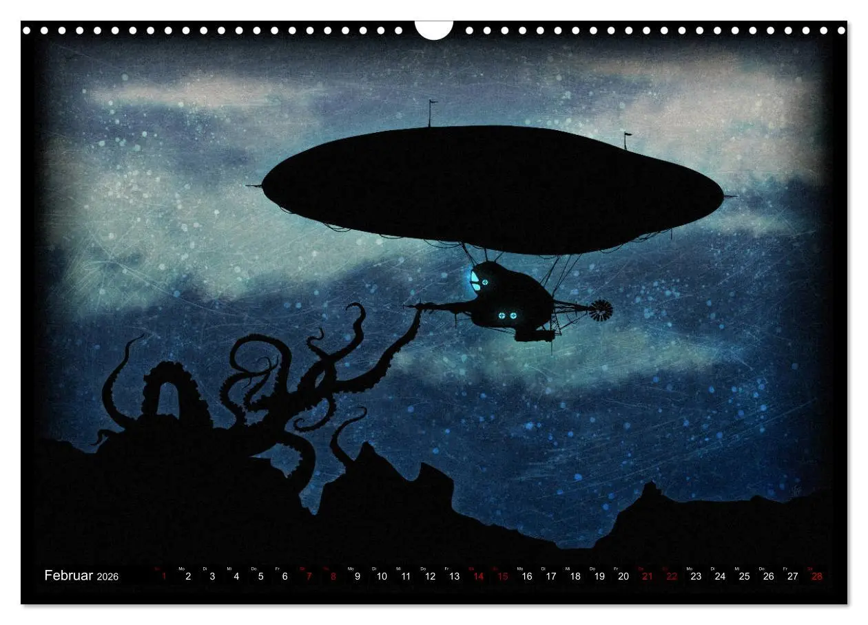Bild: 9783457887929 | Luftschiffe über fremden Landschaften (Wandkalender 2026 DIN A3...
