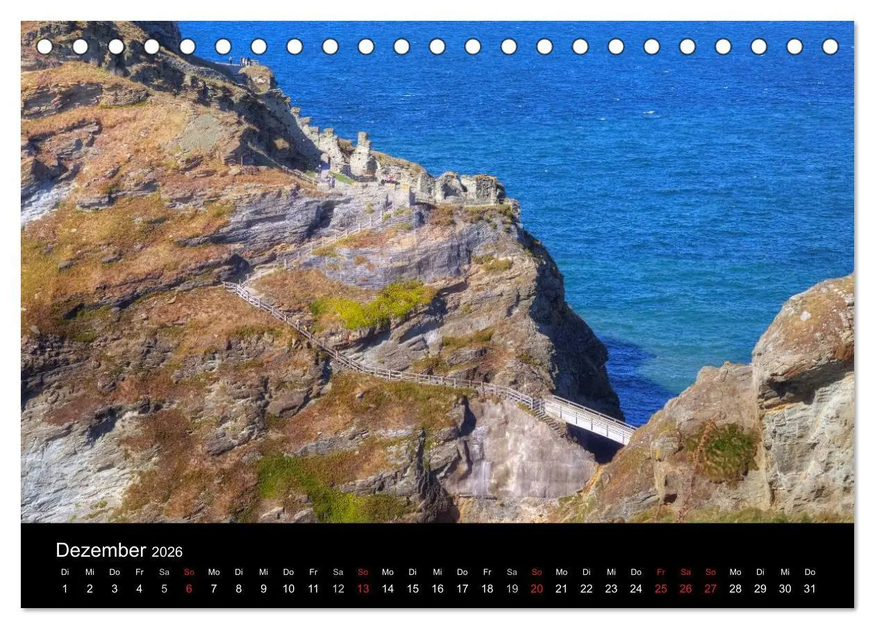Bild: 9783516047929 | Cornwall (Tischkalender 2026 DIN A5 quer), CALVENDO Monatskalender