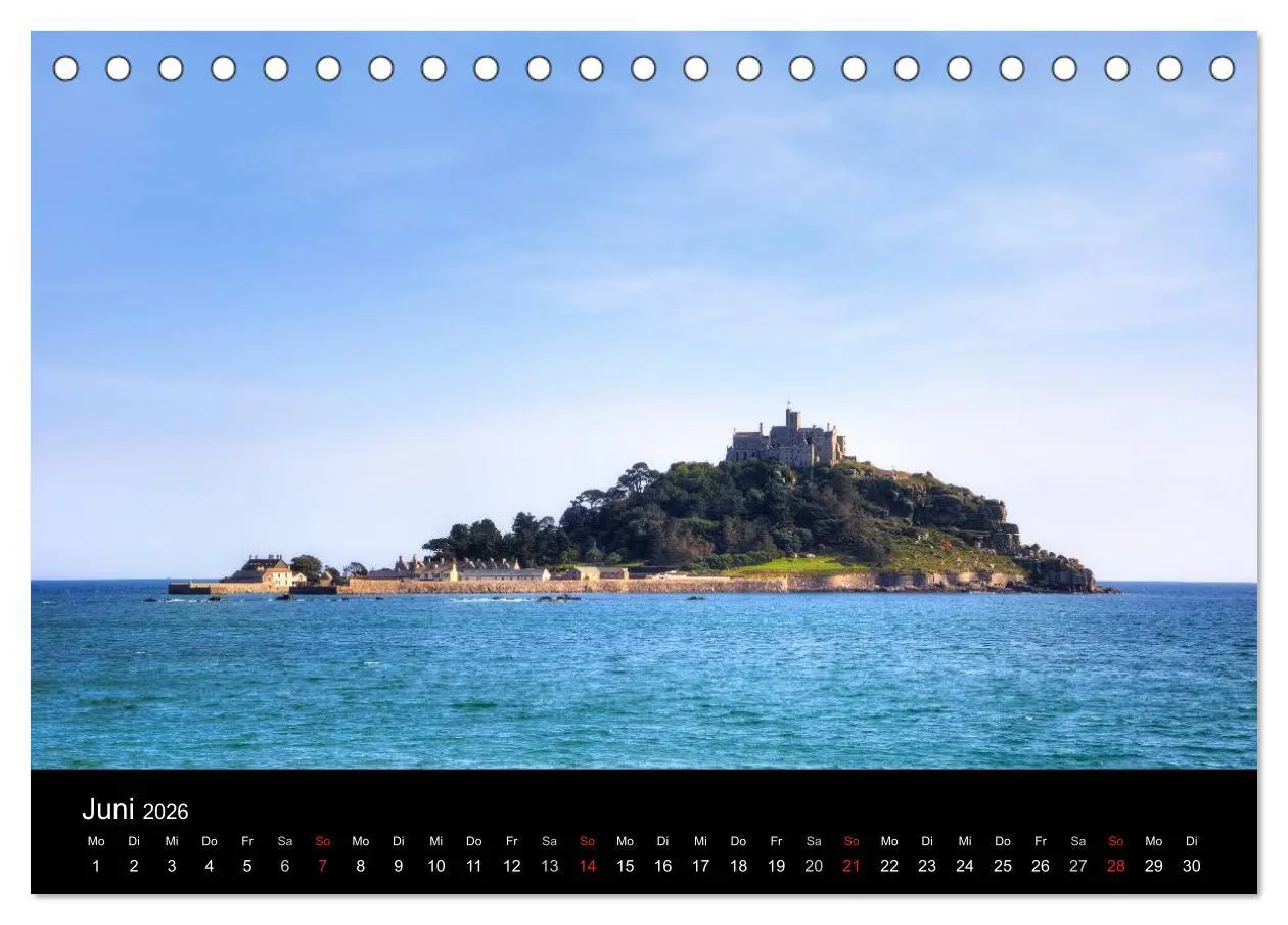 Bild: 9783516047929 | Cornwall (Tischkalender 2026 DIN A5 quer), CALVENDO Monatskalender