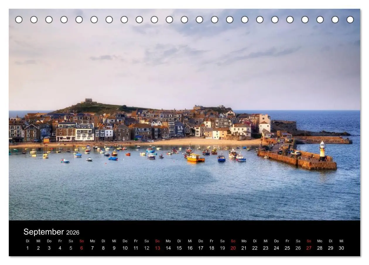 Bild: 9783516047929 | Cornwall (Tischkalender 2026 DIN A5 quer), CALVENDO Monatskalender
