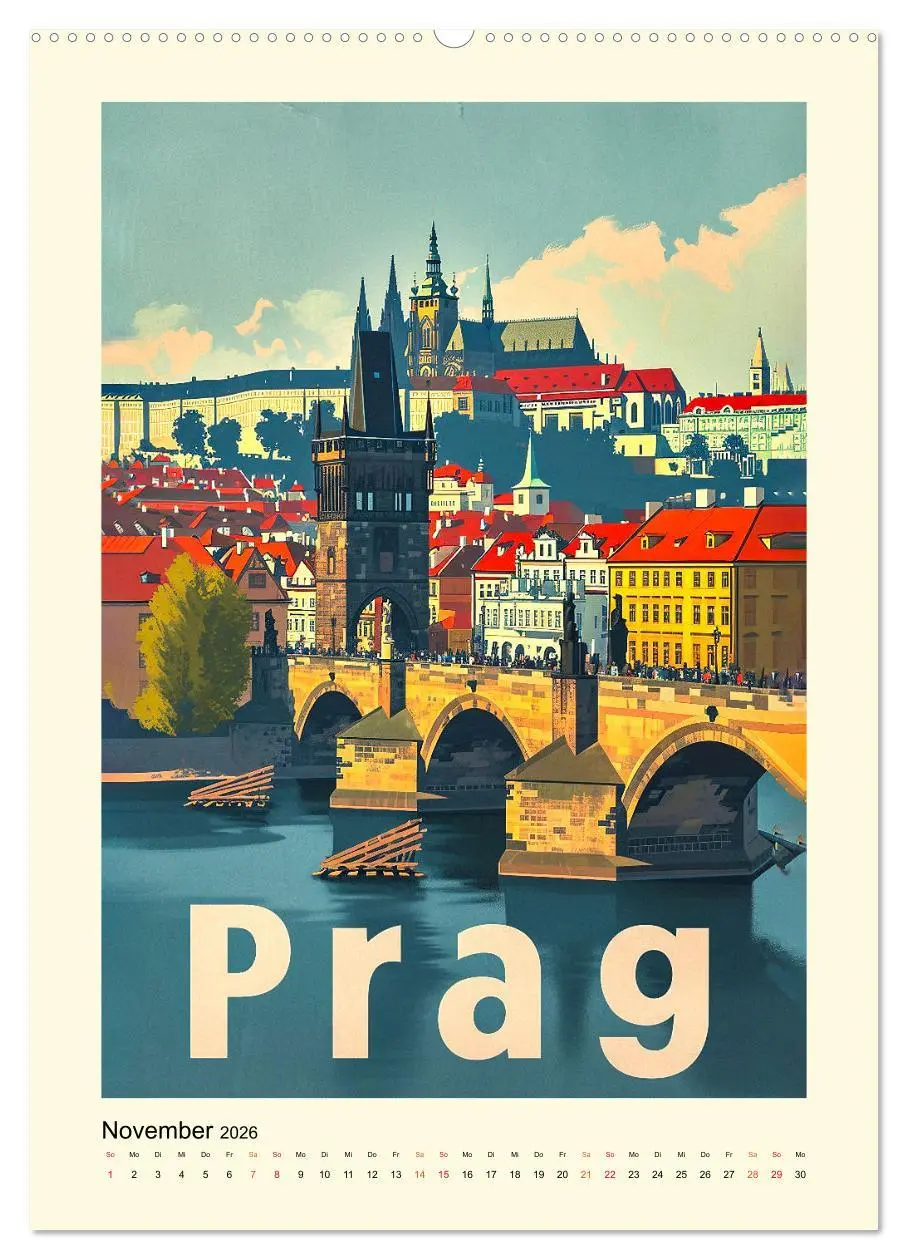Bild: 9783516287929 | Metropolen Retro-Kalender (hochwertiger Premium Wandkalender 2026...