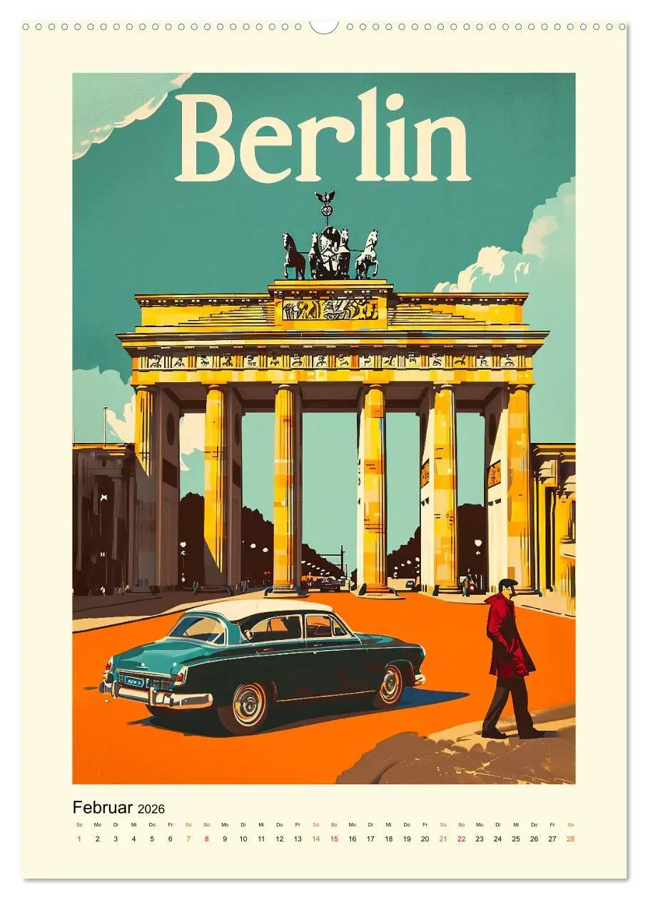 Bild: 9783516287929 | Metropolen Retro-Kalender (hochwertiger Premium Wandkalender 2026...