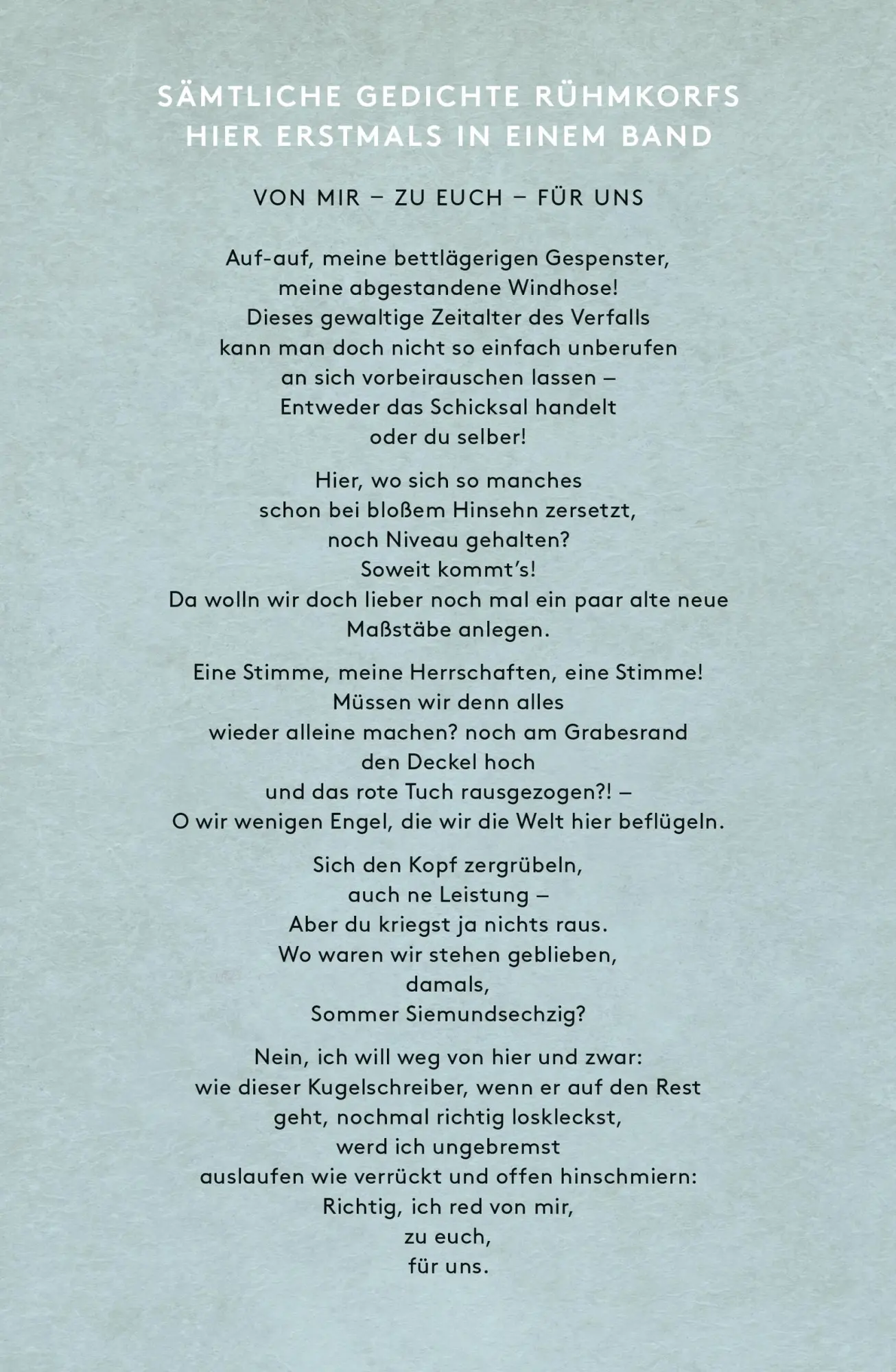 Rückseite: 9783498058029 | Sämtliche Gedichte 1956 - 2008 | Peter Rühmkorf | Buch | 624 S. | 2016