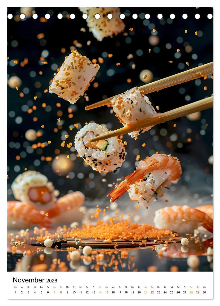 Bild: 9783516248029 | Sushi für Kenner (Tischkalender 2026 DIN A5 hoch), CALVENDO...