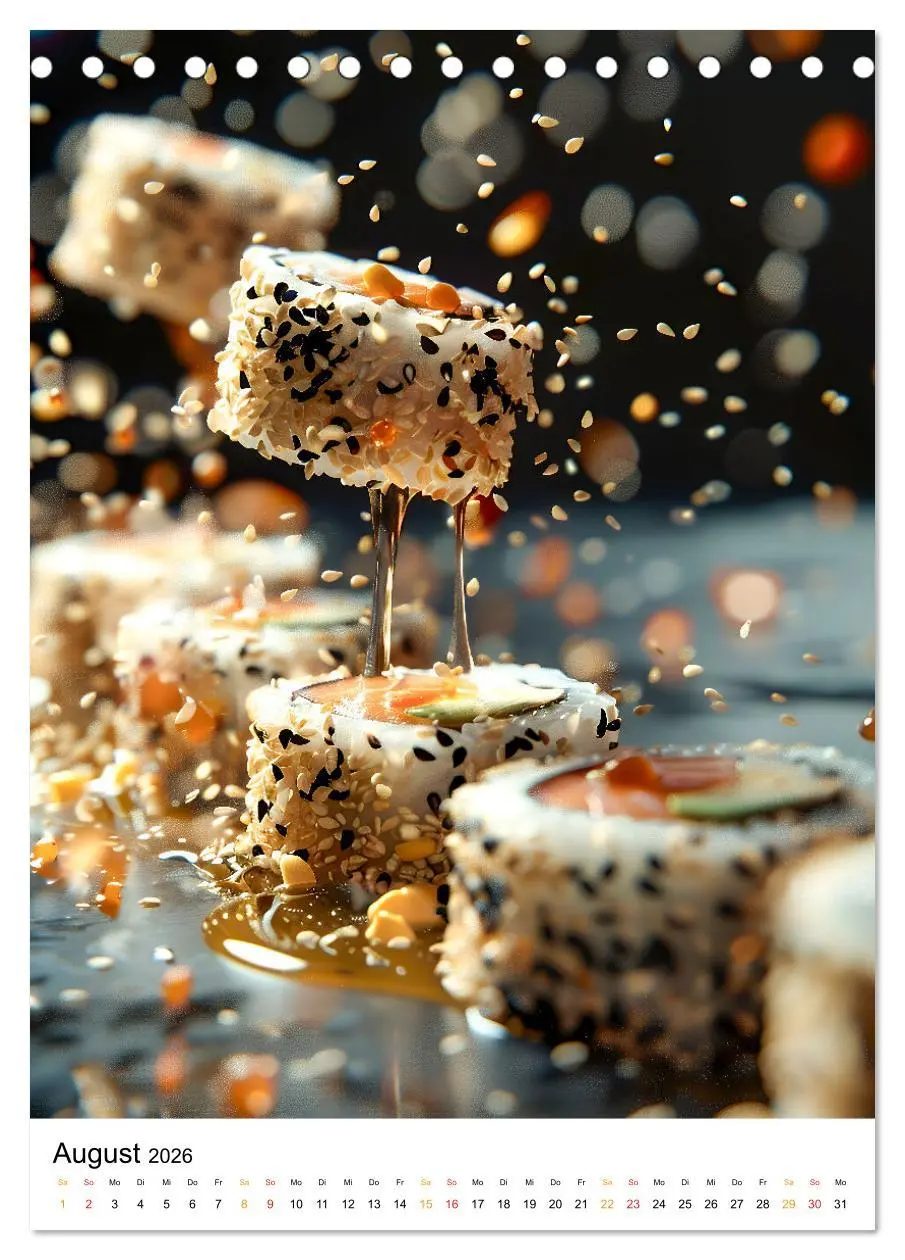Bild: 9783516248029 | Sushi für Kenner (Tischkalender 2026 DIN A5 hoch), CALVENDO...
