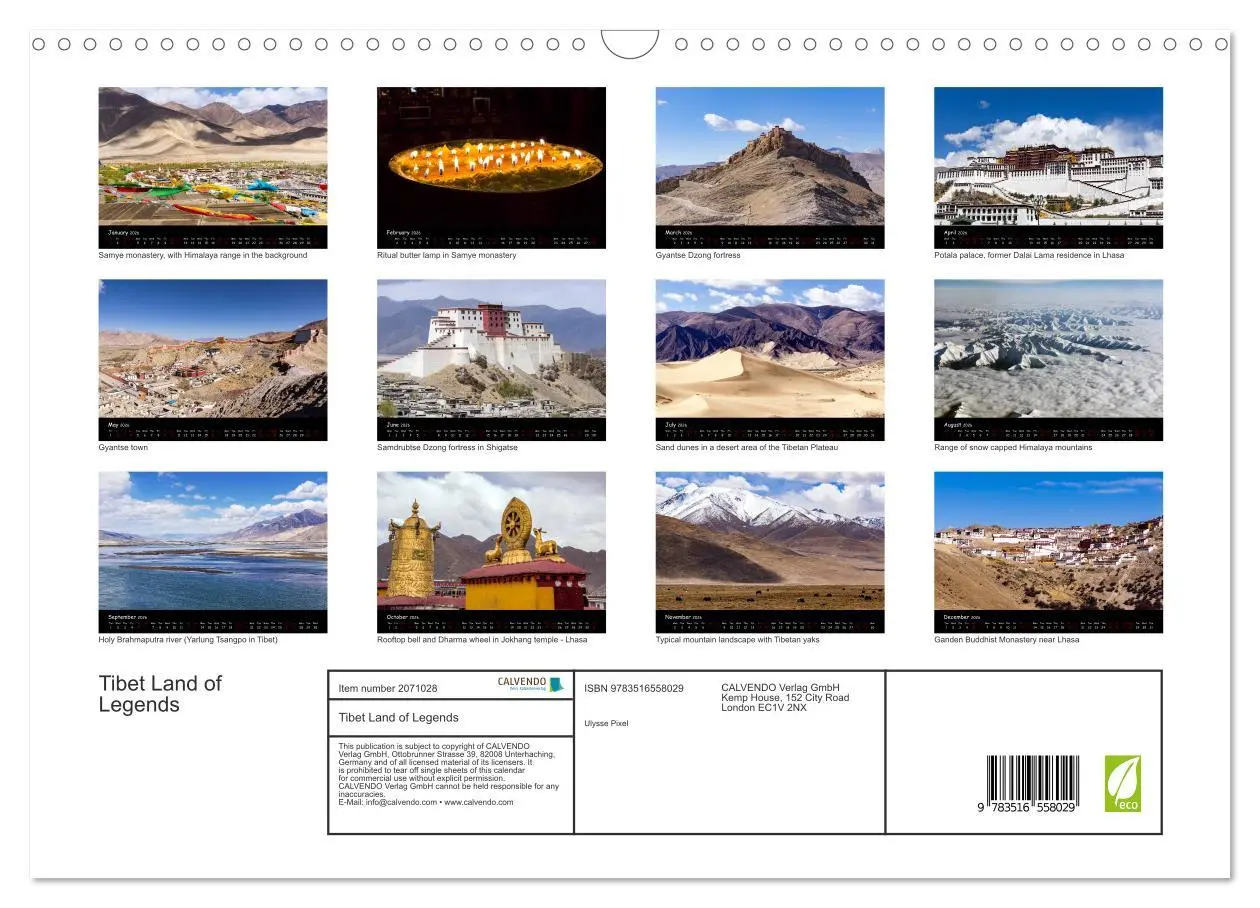 Bild: 9783516558029 | Tibet Land of Legends (Wall Calendar 2026 DIN A3 landscape),...