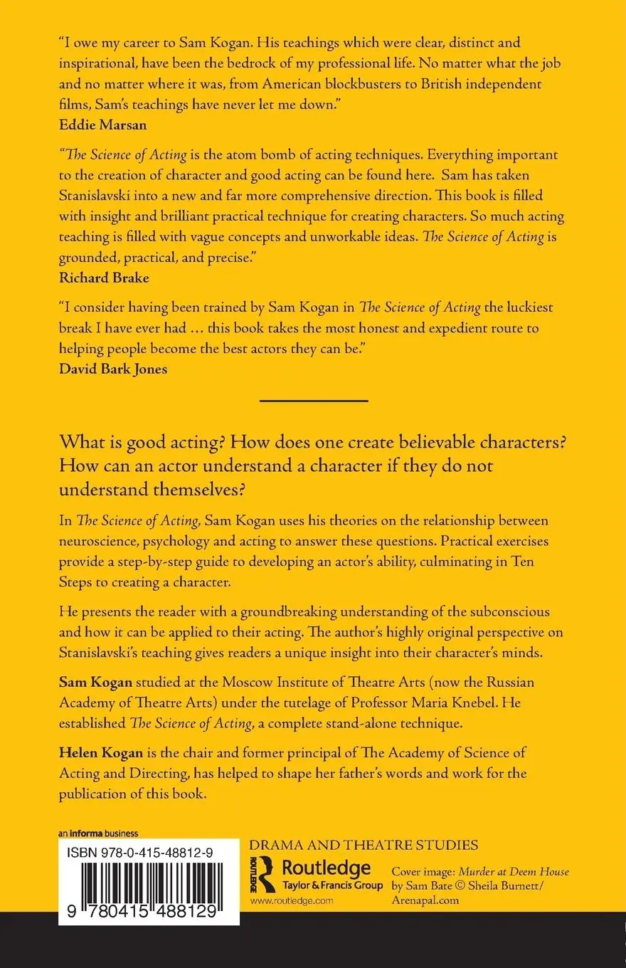 Rückseite: 9780415488129 | The Science Of Acting | Sam Kogan (u. a.) | Taschenbuch | Englisch