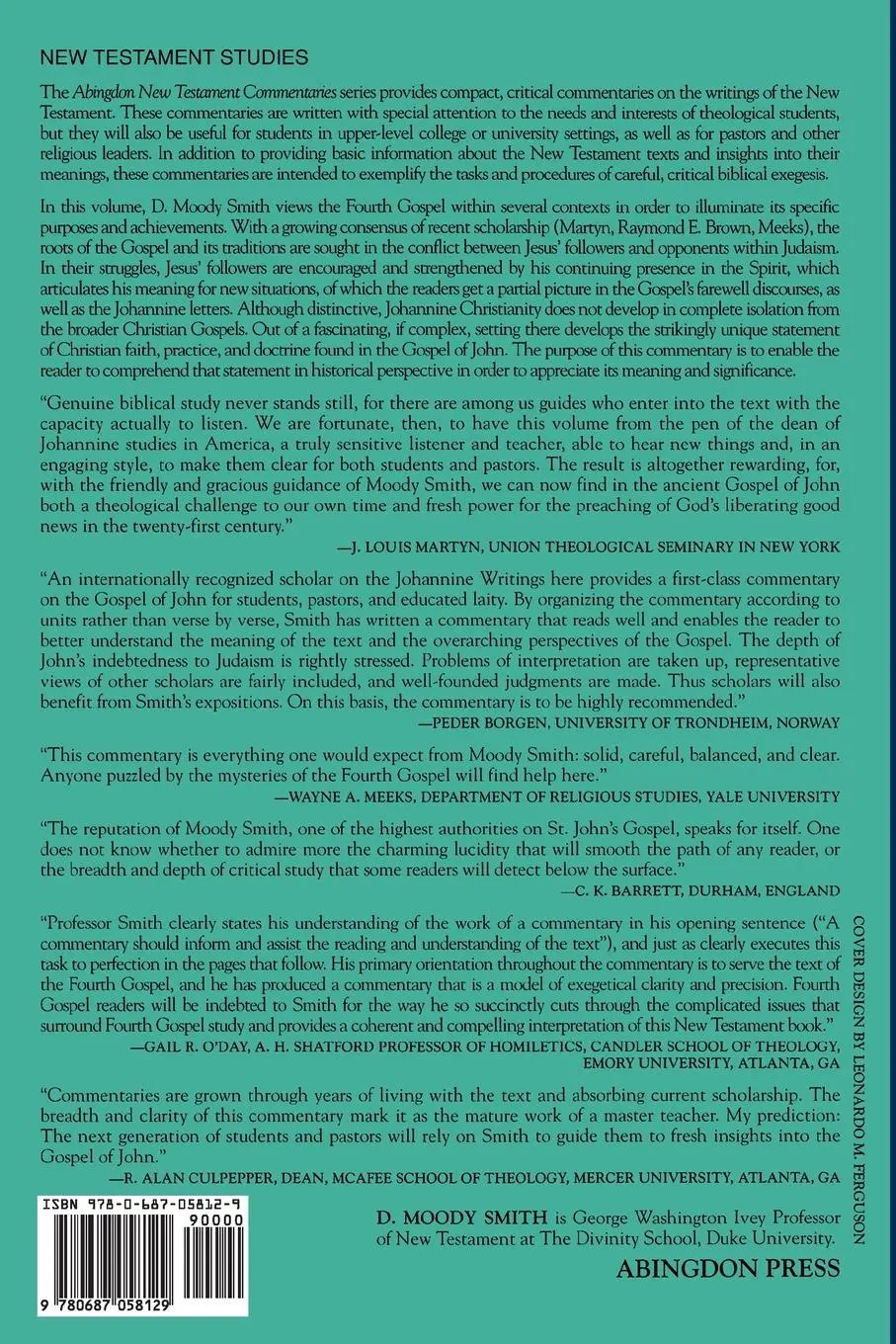 Rückseite: 9780687058129 | Abingdon New Testament Commentary - John | Moody D. Smith (u. a.)