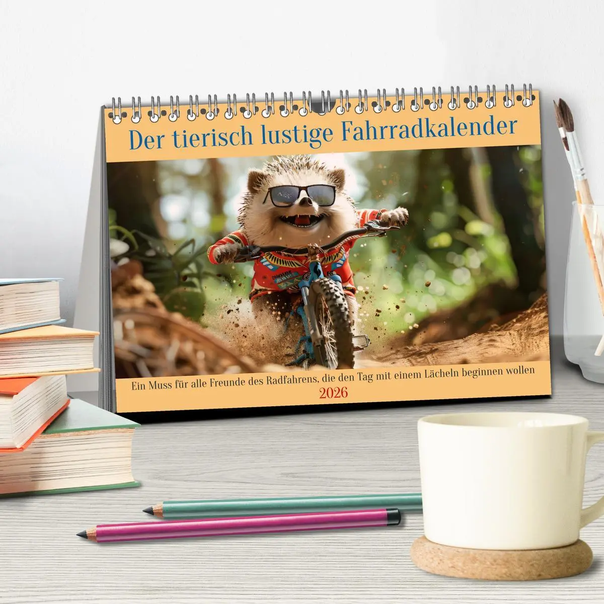 Bild: 9783457388129 | Der tierisch lustige Fahrradkalender (Tischkalender 2026 DIN A5...