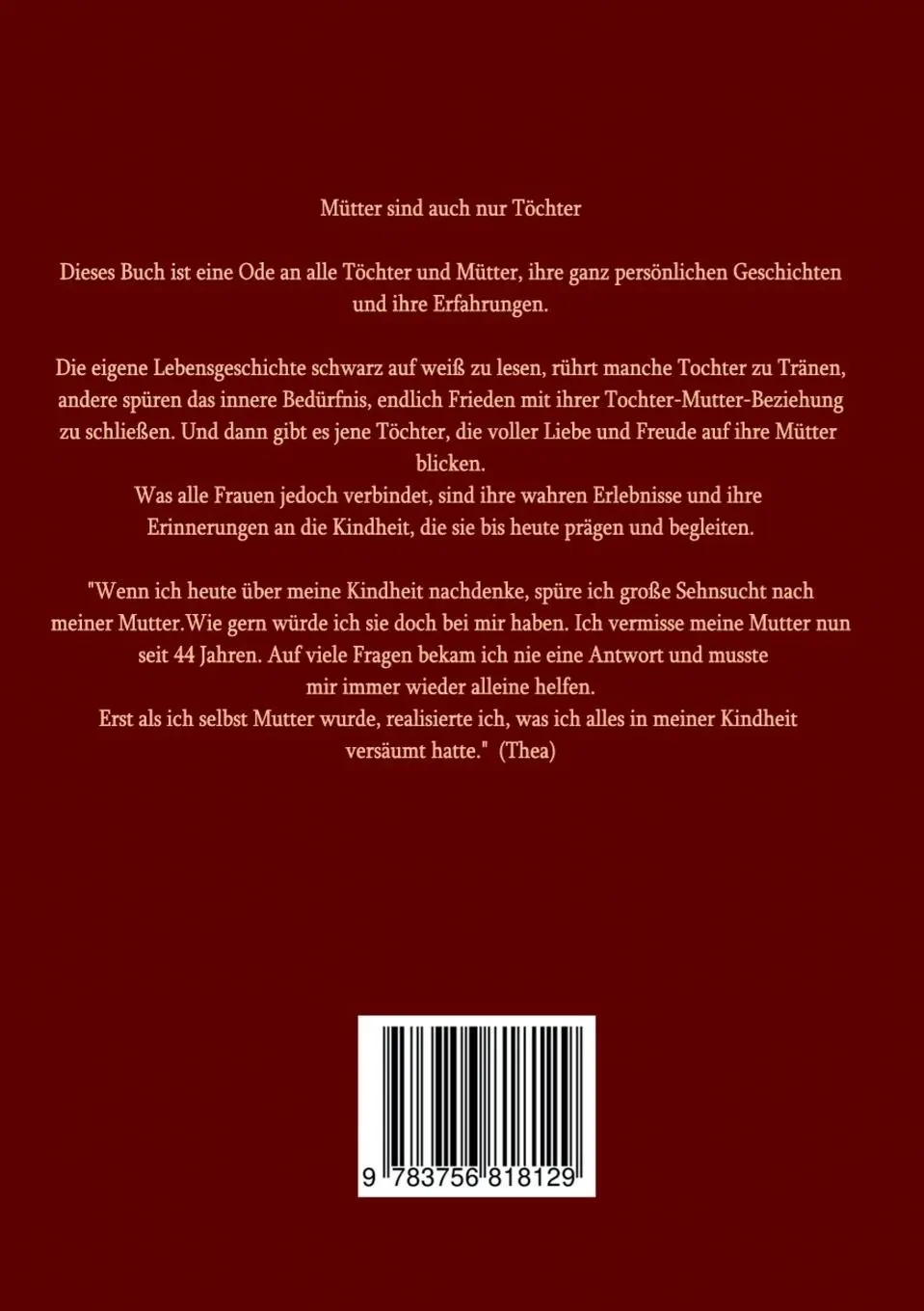 Rückseite: 9783756818129 | Mütter sind auch nur Töchter | Heike Hoffmann | Taschenbuch | 278 S.