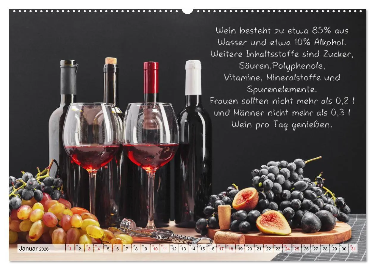 Bild: 9783457448229 | Wissenswertes über Wein (hochwertiger Premium Wandkalender 2026 DIN...