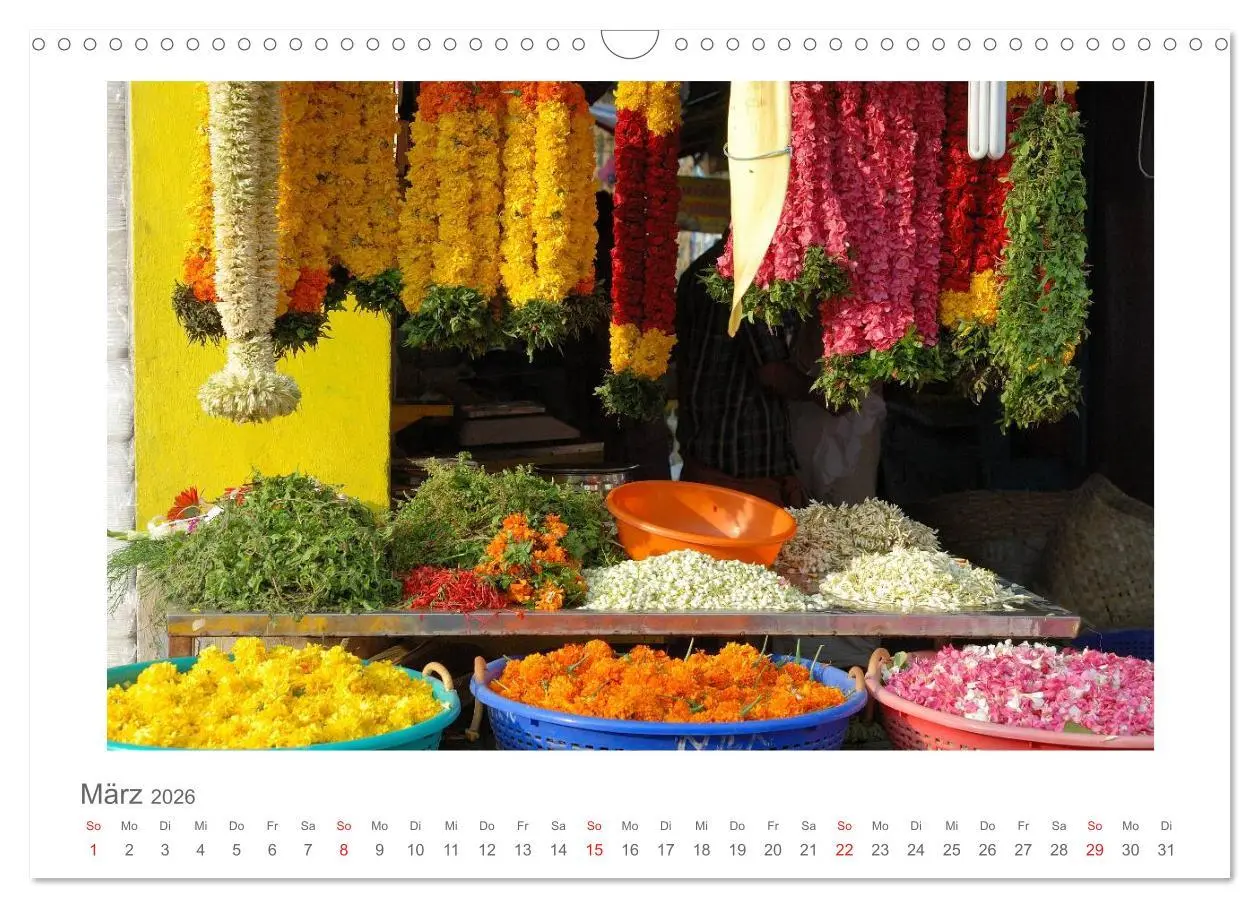 Bild: 9783516228229 | Farbenfrohes Kerala - Eindrücke aus God´s Own Country (Wandkalender...