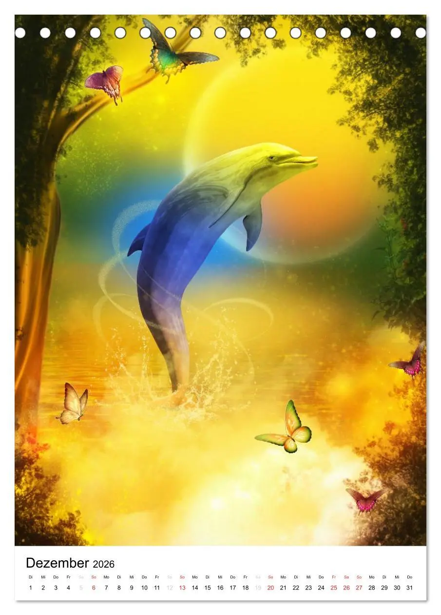 Bild: 9783516468229 | Fantasievolle Meerestiere (Tischkalender 2026 DIN A5 hoch),...