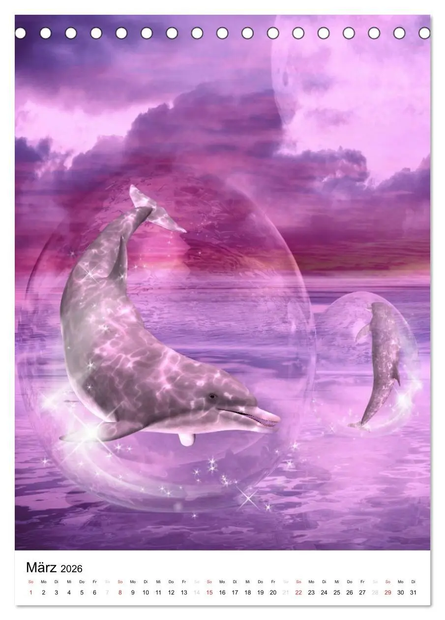 Bild: 9783516468229 | Fantasievolle Meerestiere (Tischkalender 2026 DIN A5 hoch),...